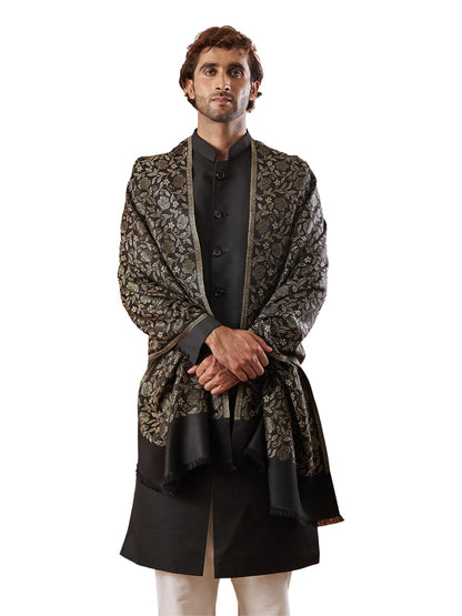 Pashmoda Men Gulnari Kaani Stole (Size 71x203 cm)