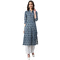 Idalia Blue Ikat Kurta