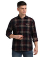 Turtle Men Corduroy Slim Fit Purple Casual Shirt