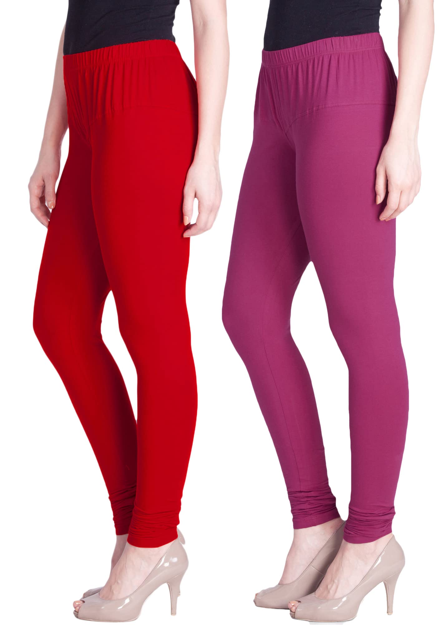 Lyra Cotton Premium Churidar Leggings For Women (Pack Of 2)
