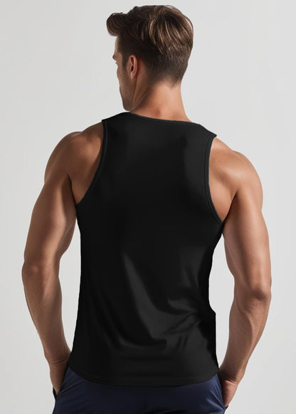 Peppyzone Mens Printed Regular Fit Vest (TT-Bulls23-891_Black3