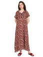 Evolove WomenS Viscose Liva Long Maxi Night Gown Nighty Dress With Pocket & Zipper, Super Soft Comfortable (Magenta, Lngry3107M