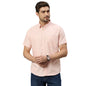 Thomas Scott Spread Collar Slim Fit Solid 100% Cotton Half Sleeve Shirt for Mens Orange