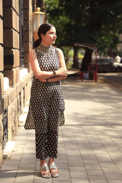 Leriya Fashion WomenS Rayon Regular Kurta Set (Lf-K2721&P143_Black