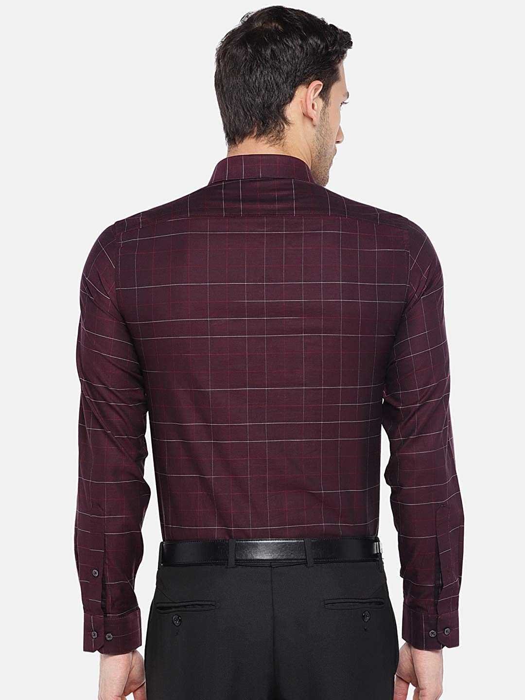 Turtle Men 100% Cotton Grey Solid Slim Fit Formal Shirt