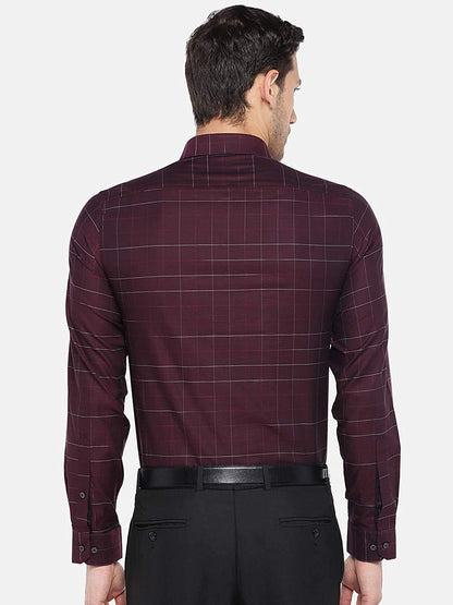Turtle Men 100% Cotton Grey Solid Slim Fit Formal Shirt