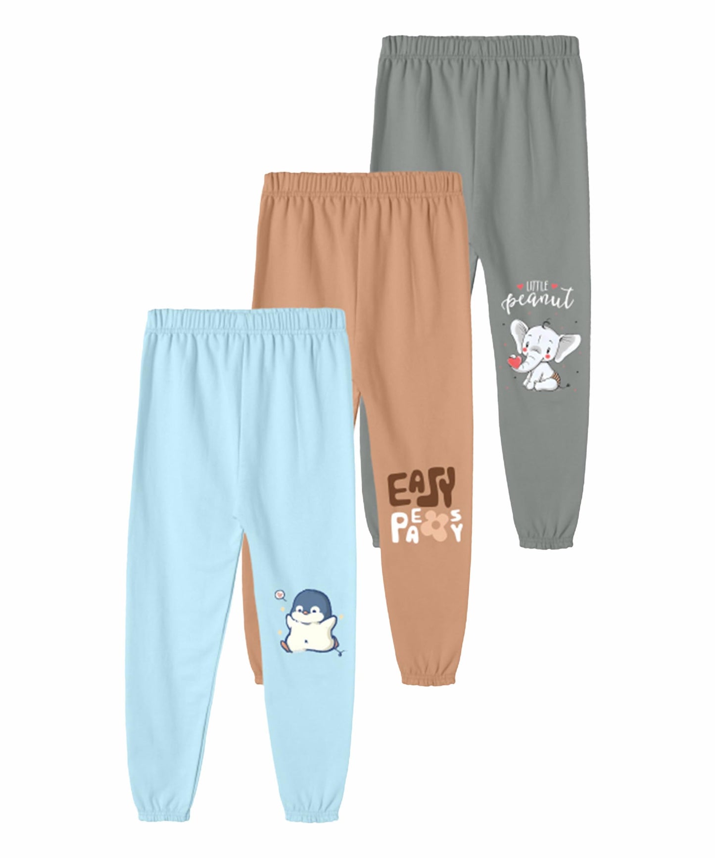 SHODOX Girls Cotton Blend Printed Regular fit Track Pants (Pack of 3)