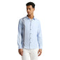 Gabriel Sr Y/D Twill Placemnt Stripe Shirt Sky Blue