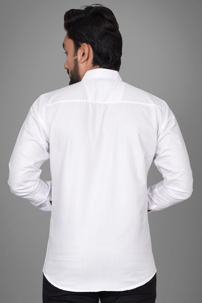 Besix Full Sleeve White Formal Shirt For Men Cotton Regular Fit Casual - Pure Premium Branded Shirts For Men Formal Stylish Slim