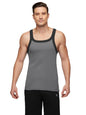 XYXX Mens Super Combed Cotton Square Neck Knitted Vest - High Moisture Absorbing Innerwear for Men with Anti-Bacterial Silver F