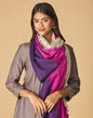 Fabindia Pink Wool Blend Tie & Dye Stole (OS)