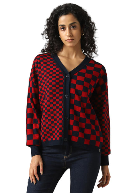 Hubberholme Women Acrylic Knitted Regular Fit V Neck Full Sleeves Sweaters 27