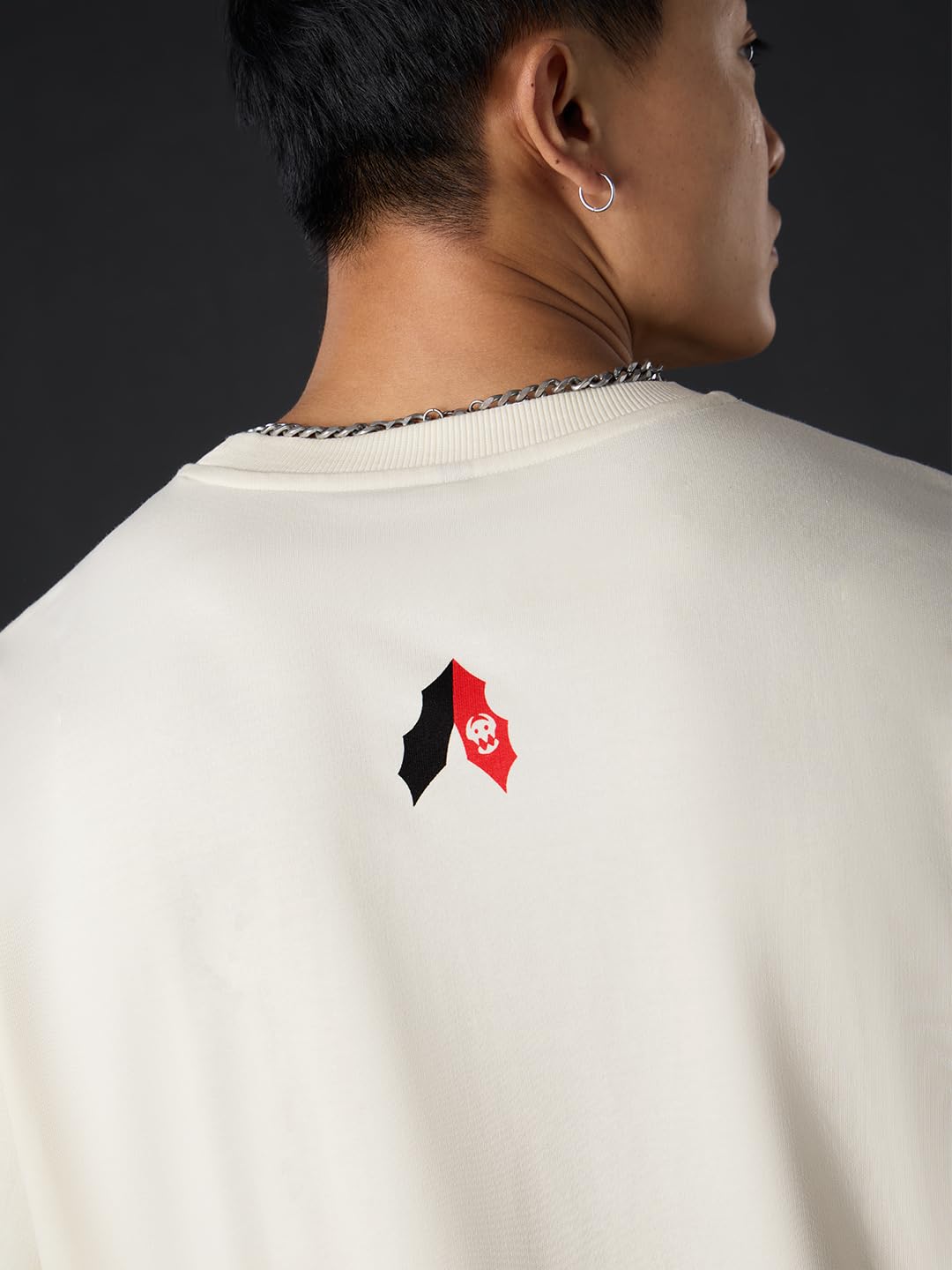 The Souled Store HTTYD: Night Fury Chibi Men and Boys Short Sleeves Round Neck Off White Graphic Printed Cotton Breathable Light
