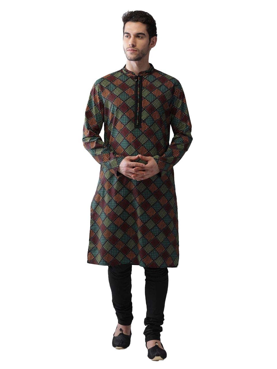 Kisah Mens Printed Cotton Blend Kurta  Traditional Ethnic Wear Kurta For Men For Weddings & Festivals