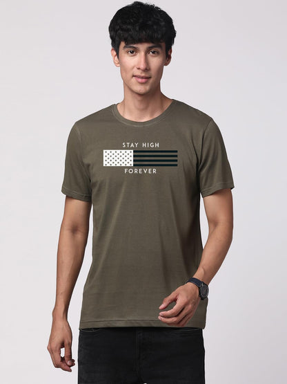 ADRO Mens Flag Printed Cotton T-Shirt_RN24-L2-FLAG-OL