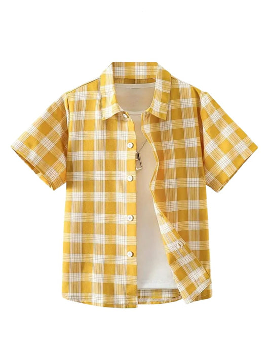 TAGAS Boys Shirt ||Fancy Shirt || Party Shirt for Boys and Kids || Summer for Kids |(BS) Yellow