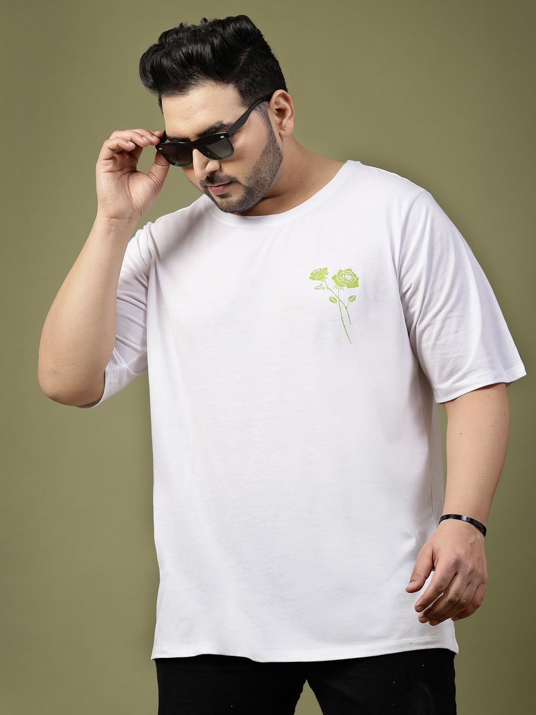 Rigo Printed Oversized T-Shirts for Men | Plus Size Oversized Tees for Men | Drop Shoulder T-Shirt for Men