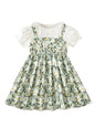 TAGAS Baby Girls Rayon A-Line Knee-Length Dress | Girls Dress Green