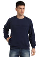 Turtle Men Knitted Slim Fit Full Sleeve Blue Sweatshirt