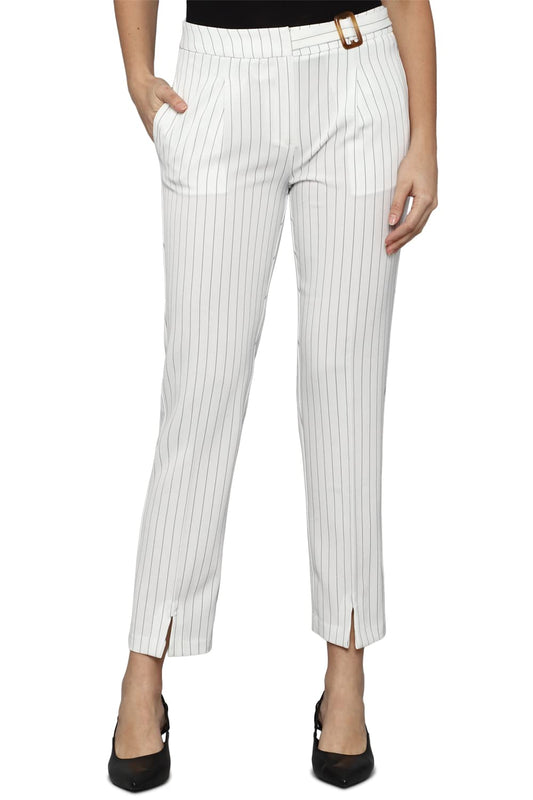 Allen Solly Women Regular Fit Striped Casual Pants