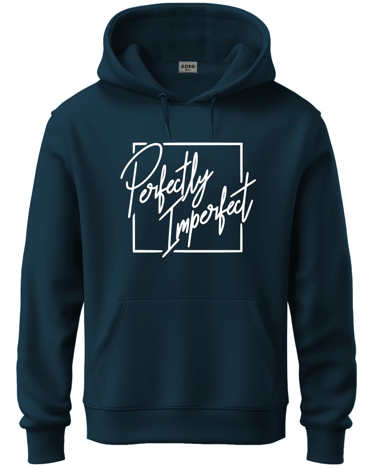 ADRO Mens Cotton Neck Hooded Sweatshirt (H24-FECT-SB_Teal