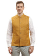 Turtle Men Terry Rayon Solid Mustard Nehru Jacket
