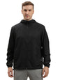 Turtle Men Nylon Solid Black & Navy Zipper Hooded Reversible Windcheater Jacket