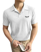 Eyebogler Men Collar Neck Solid Half Sleeve Regular Fit T-Shirt White