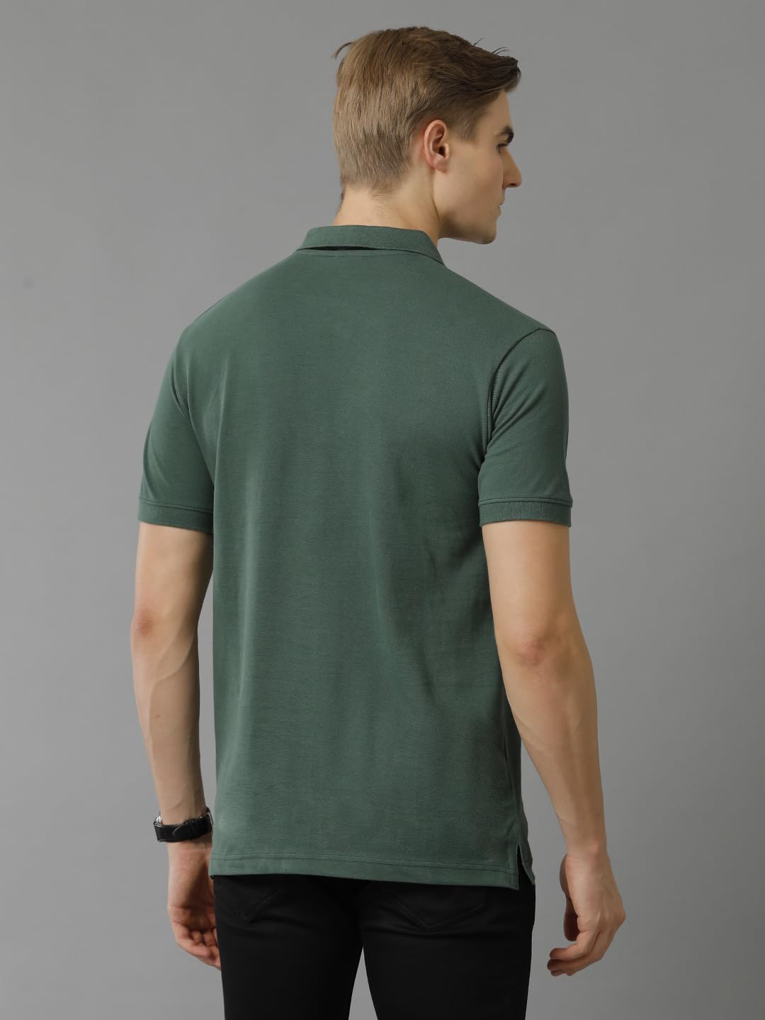 ADRO Premium Cotton Polo for Men (PN23-H-PLN-GRN_Green)