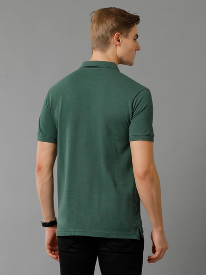 ADRO Premium Cotton Polo for Men (PN23-H-PLN-GRN_Green)