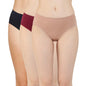 Zivame Womens Pure Cotton Classic Solid Hipster Panties (Pack of 3) (ZI2539-Anthracite Rhodendron Roebuck_Anthracite