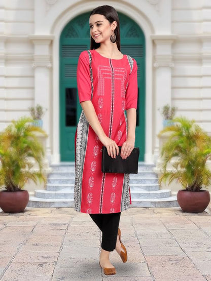 Tee Projekt Printed Crepe Kurti For Women Ll Modern Kurtis: For The Trendy You (Pack Of 6)
