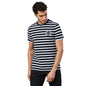 Dennis Lingo MenS Pure Cotton Striped Half Sleeves Casual T-Shirt (Navy)