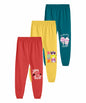 SHODOX Girls Cotton Blend Printed Regular fit Track Pants (Pack of 3)