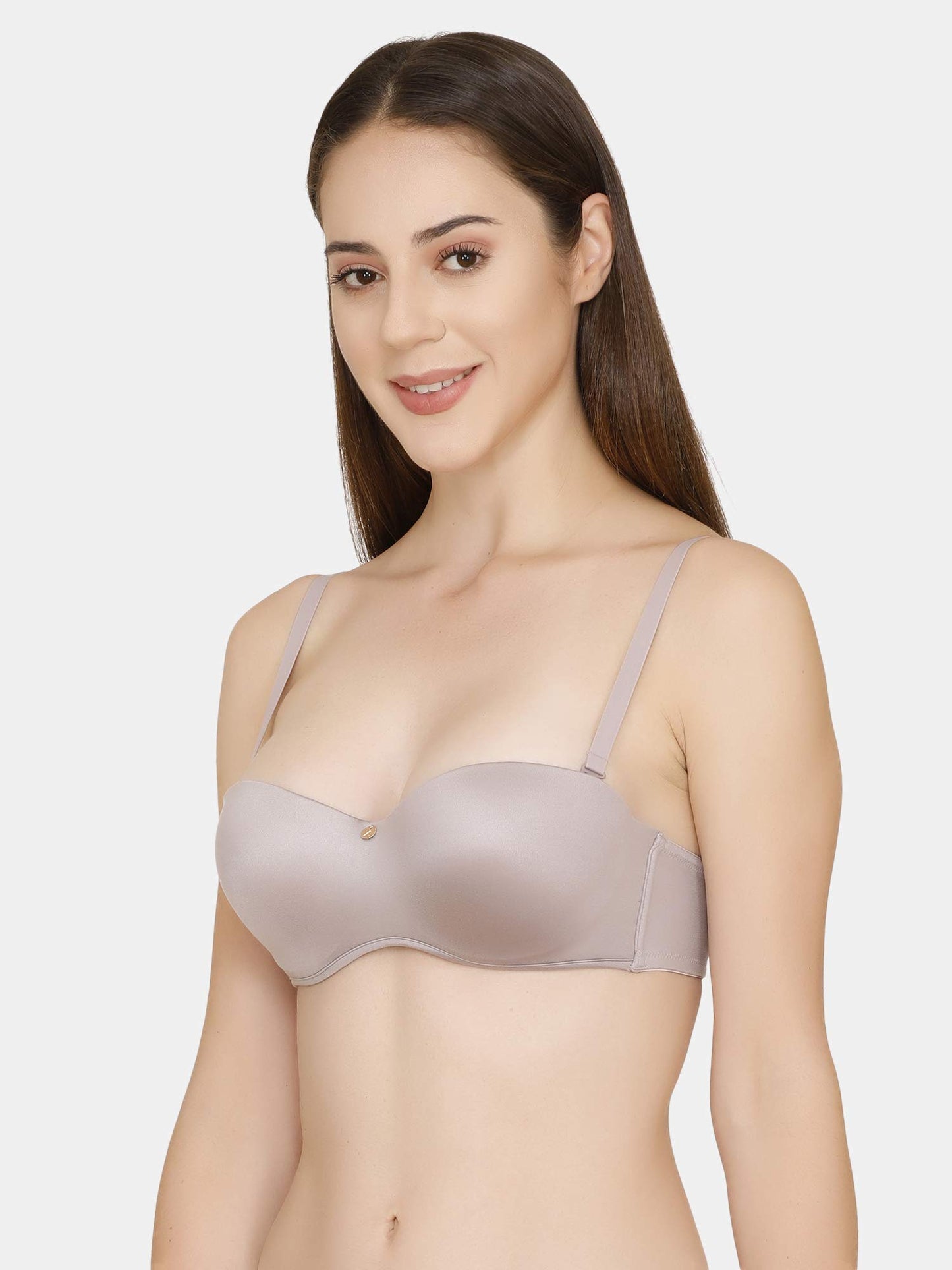 Zivame Womens Rayon Padded Underwire Full Coverage Bra Grey