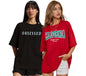 Juneberry Pure 100% Cotton Oversized Loose Baggy Fit Drop Shoulder Latest Aesthetic & Cool Graphic Prinred Half Sleeve T-Shirts
