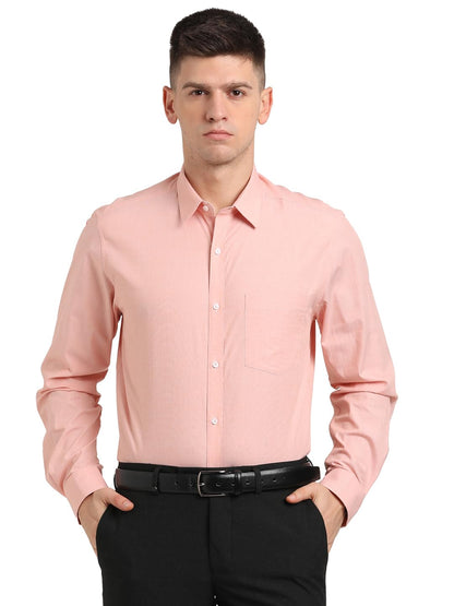 Turtle Men 100% Cotton Regular Fit Solid Full Sleeve Formal Shirt Maroon