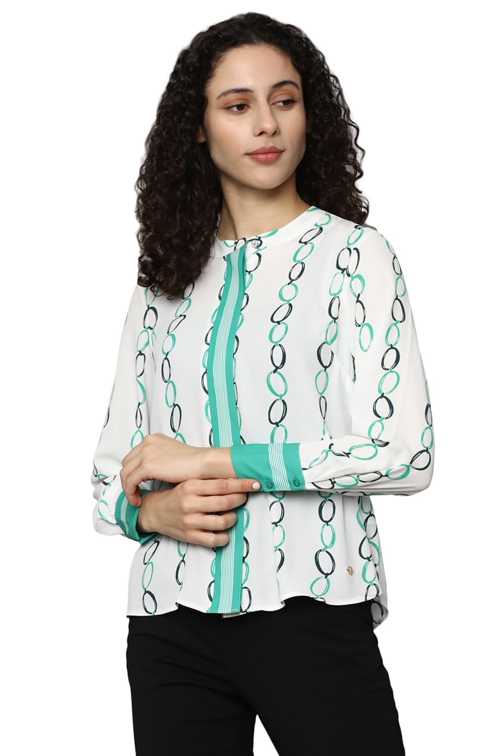 Allen Solly Women Printed Full Sleeve T-Shirt