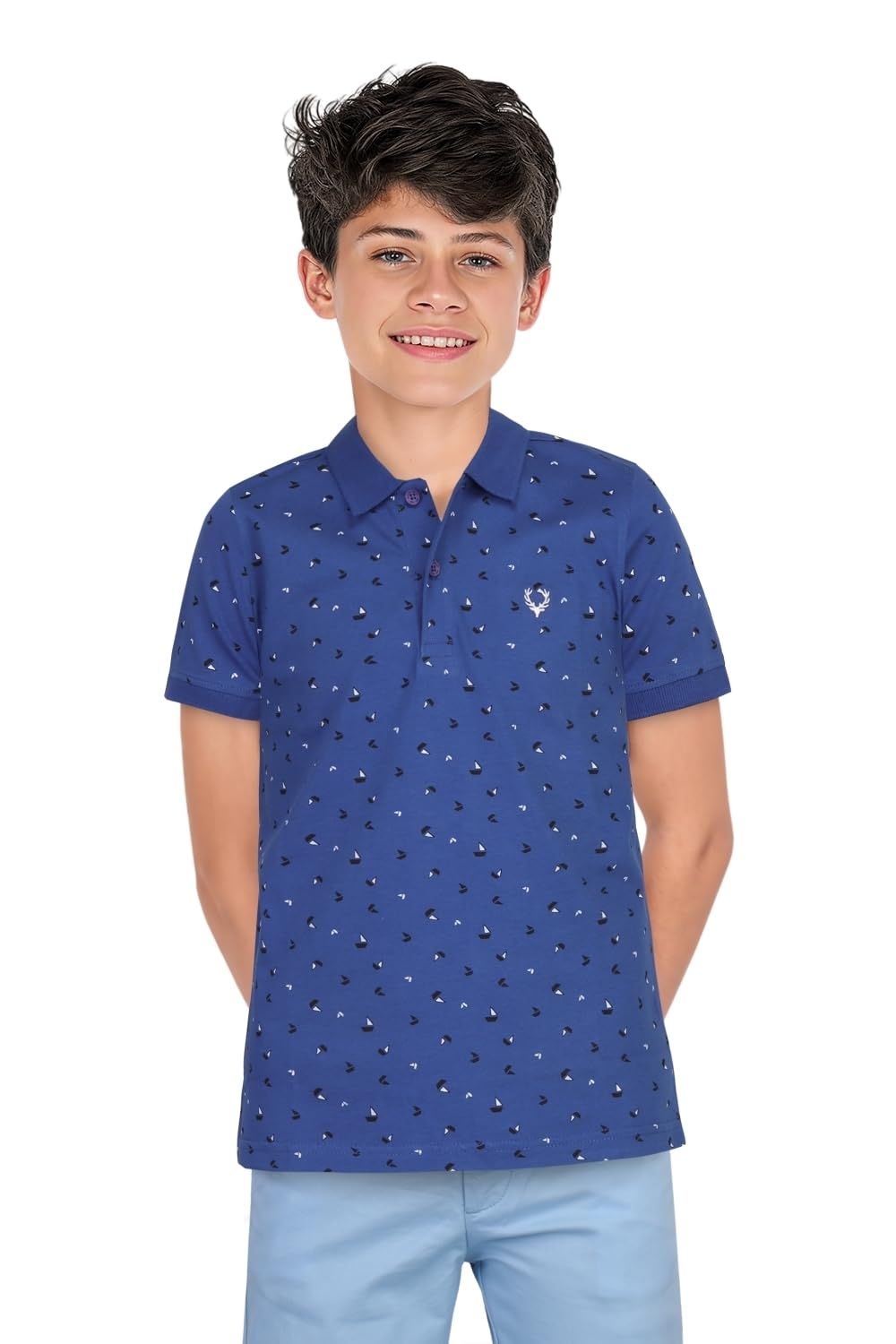 Allen Solly Boys Regular Fit Printed Polo Shirt