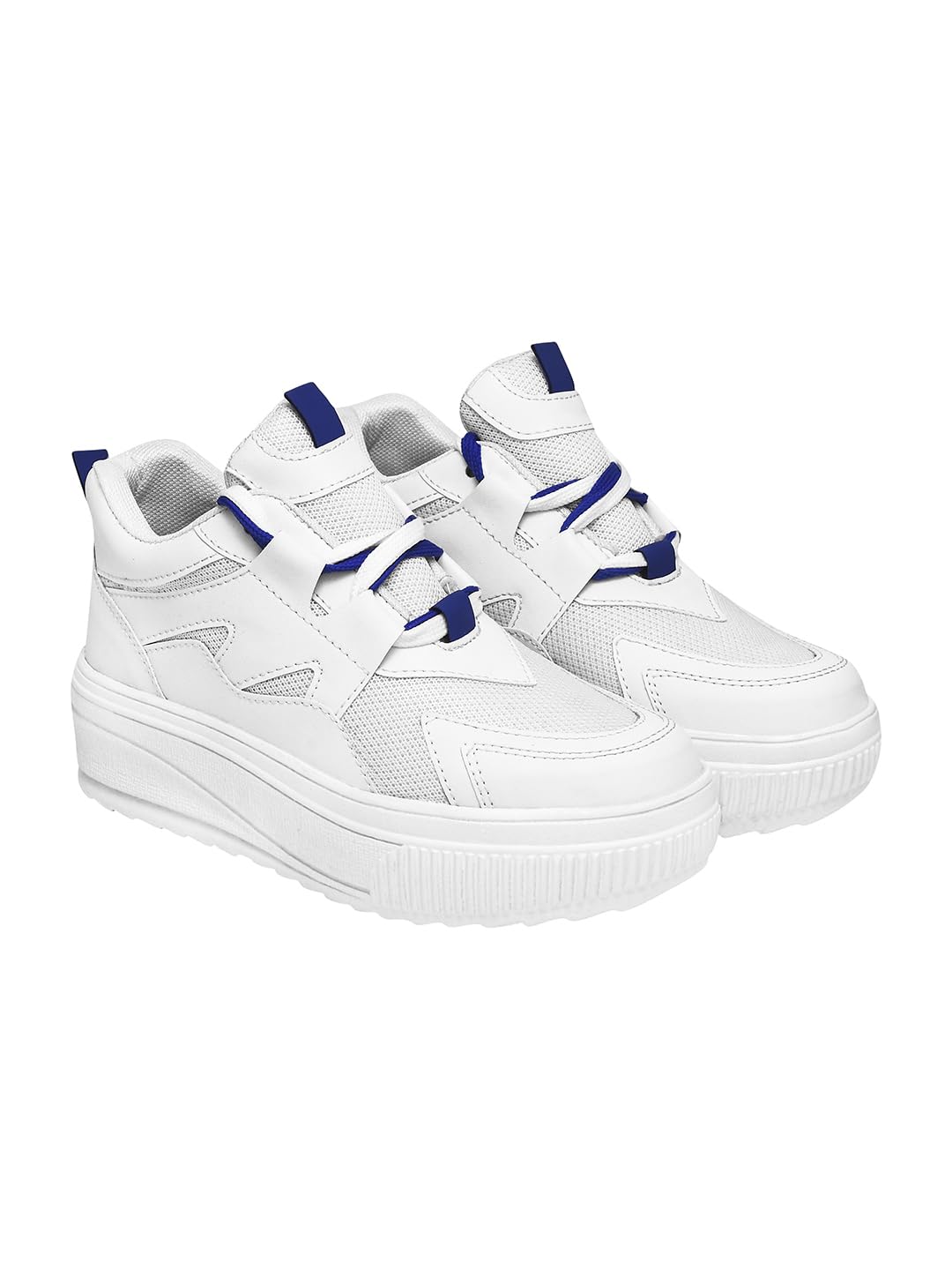 Shoetopia WomenS Stiletto Heel Sneakers White