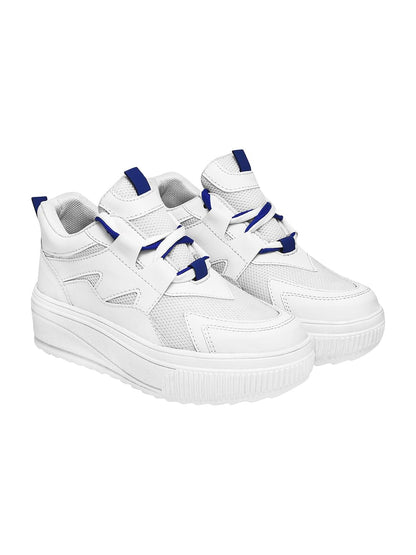 Shoetopia WomenS Stiletto Heel Sneakers White