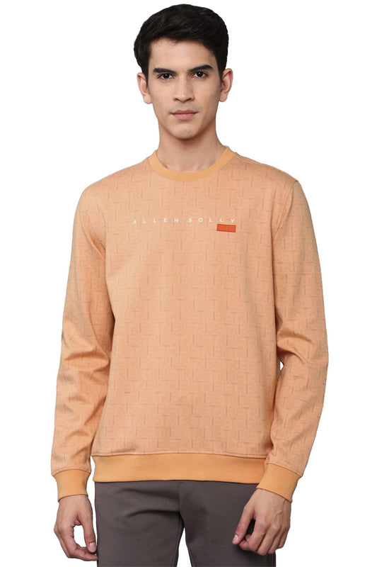 Allen Solly Men Regular Fit Printed Casual Full Sleeve Crew Neck T-Shirt