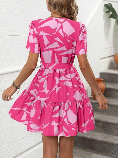 Leriya Fashion Viscose Rayon Western Above The Knee Women Party Dress (Lf-Wd1264_Pink