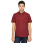 Burgundy Patch Pocket Short Sleeved Shirt