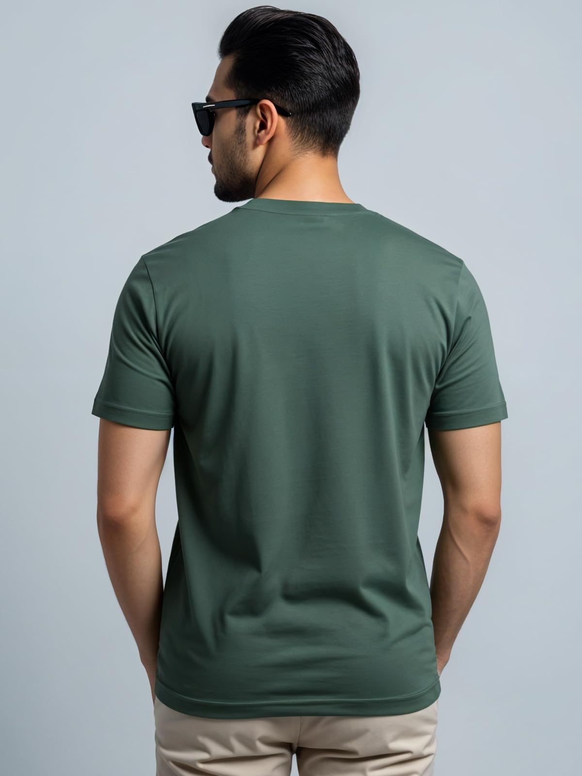 ADRO Mens Forest Green Motivational Printed Tshirt | Regular Fit T Shirt | Cotton Lycra Stretch Fabric | Sizes S to 5XL| Believ