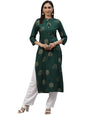 ANNI DESIGNER Women's Rayon Printed Straight Kurta with Palazzo (PAN FLOWER-02)