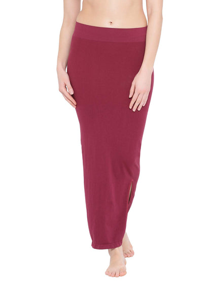 Clovia Womens Petticoat Style Saree Shapewear with Side Slit (SW0023P15_Purple_XXL)