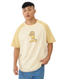 The Souled Store Garfield Napmaster Oversized T-Shirt for Men Boys Cotton Casual Half Sleeves Baggy Loose Fit Drop Shoulder Roun