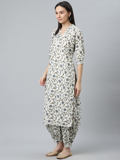 Libas WomenS Cotton Kurta Sets (6919_White