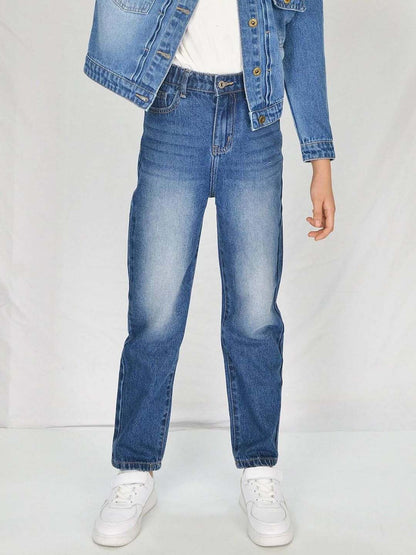 Kotty Boys Regular Fit Cotton Lycra Blend Solid Jeans